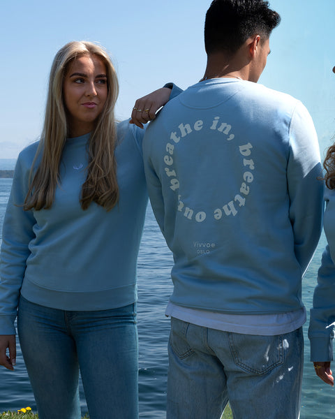 Breathe Statement Crew - Sky Blue